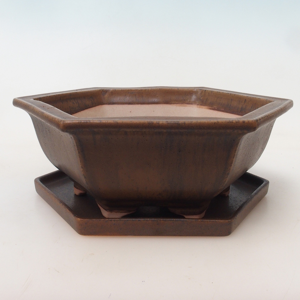 Miska do bonsai + podstawka H53 – 19 x 21,5 x 7 cm.