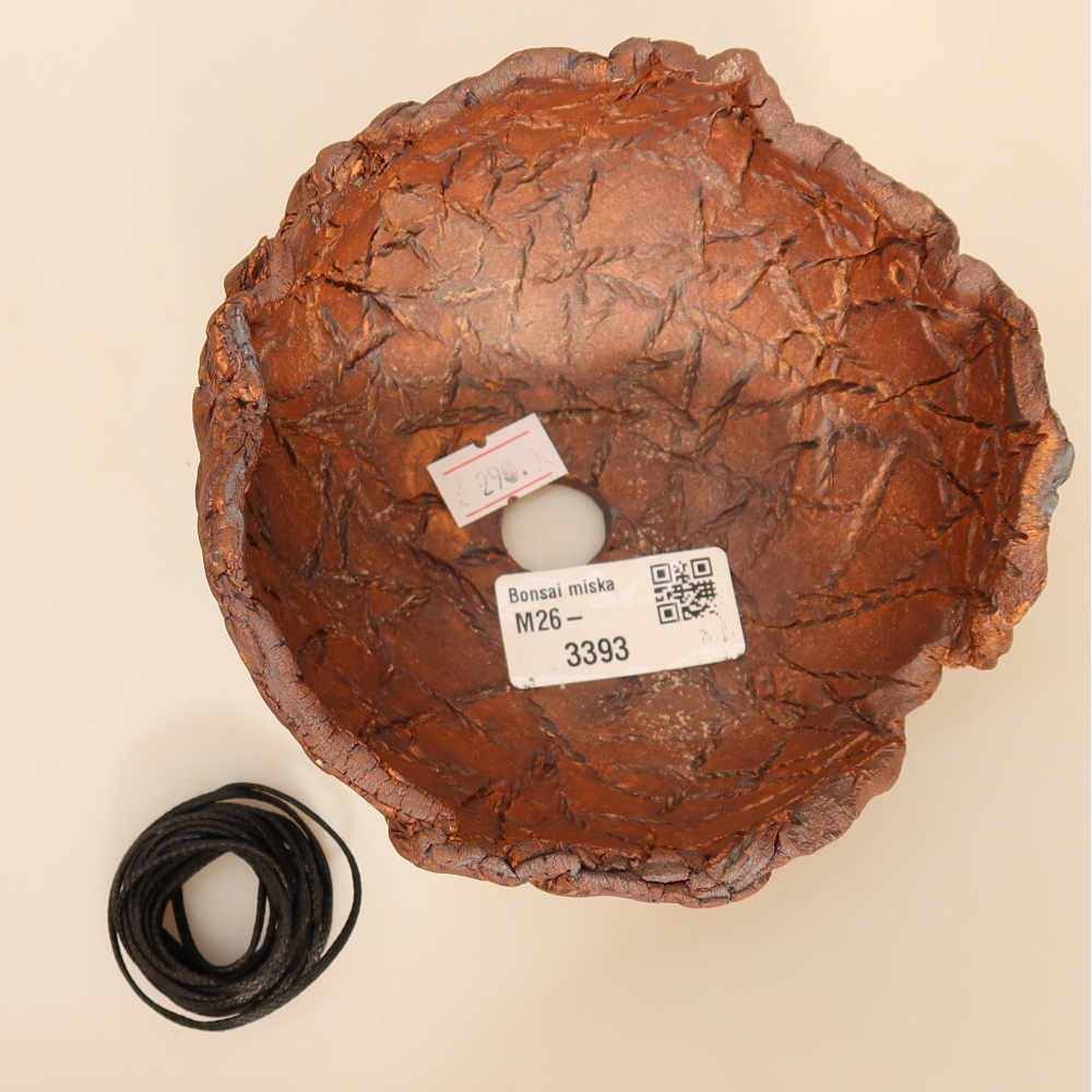 Ceramiczna skorupa do kokedamy 12 x 12 x 7,5 cm, kolor brązowy