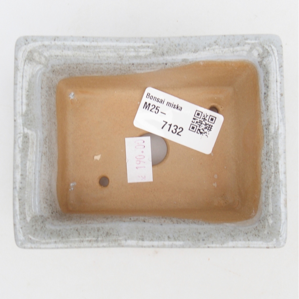 Ceramiczna miska na bonsai 11 x 8,5 x 4 cm, szara