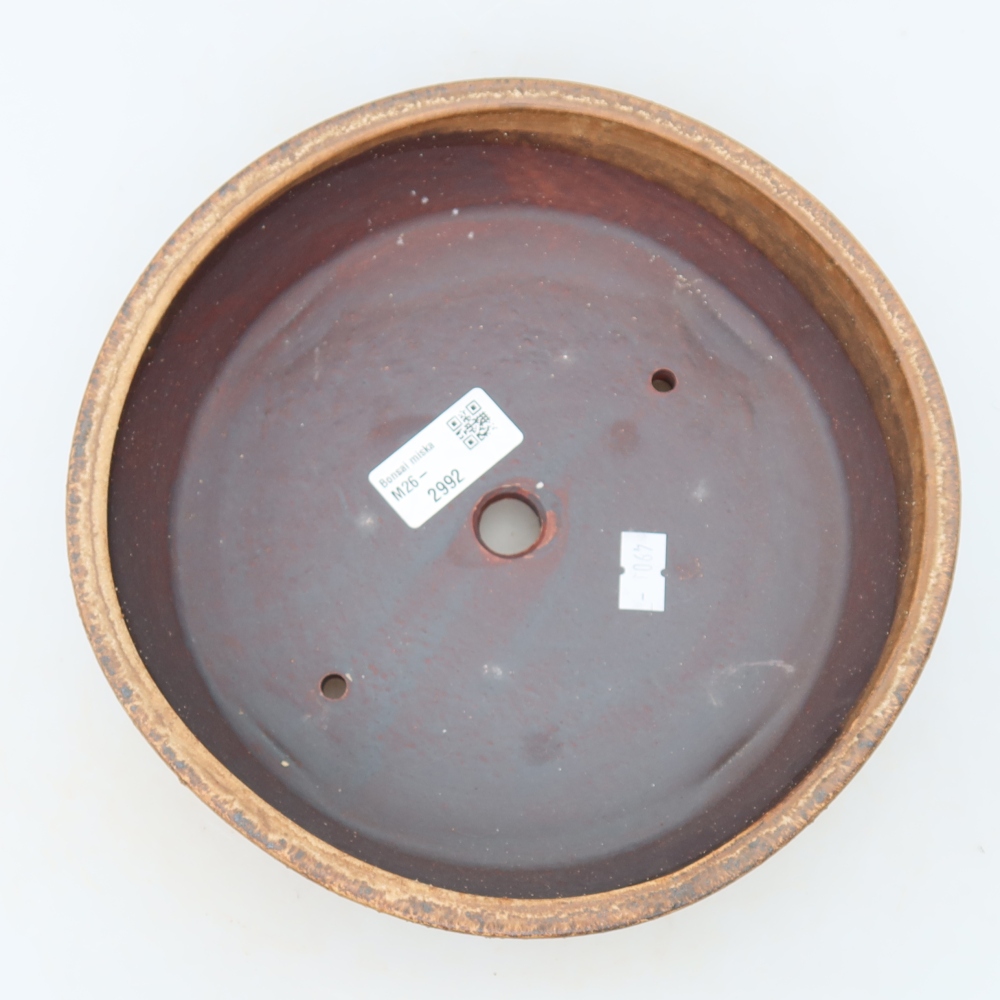 Ceramiczna miska do bonsai 21,5 x 21,5 x 6 cm, kolor różowy