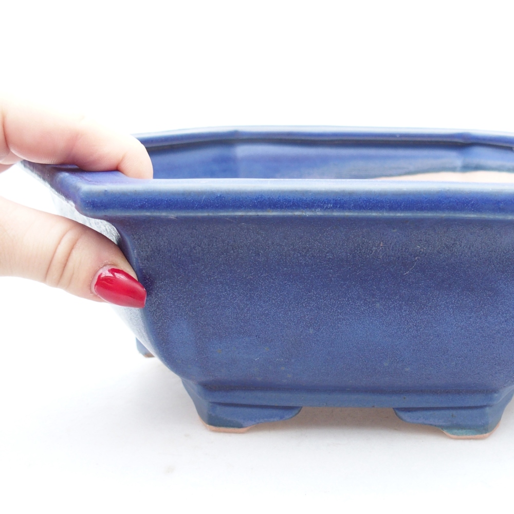 Ceramiczna miska bonsai 28 x 24,5 x 9 cm, kolor niebieski