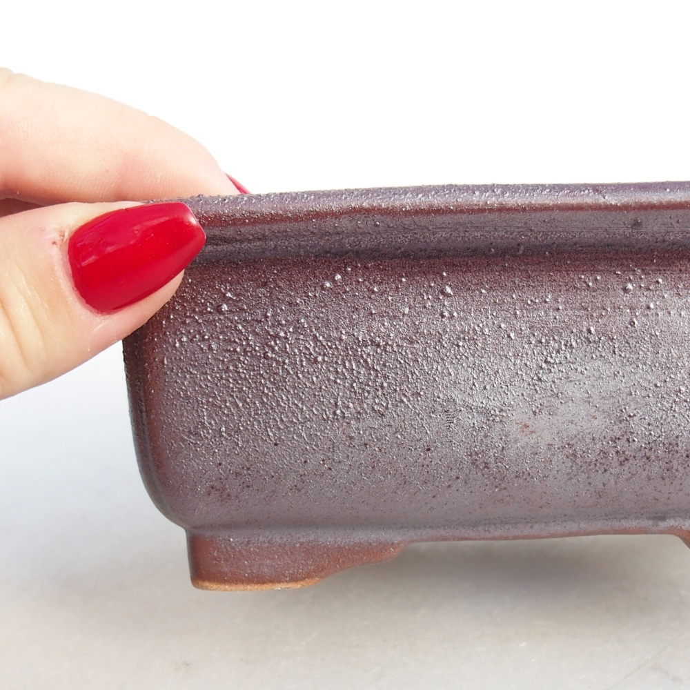 Ceramiczna miska do bonsai 12 x 9,5 x 5 cm, kolor metaliczny