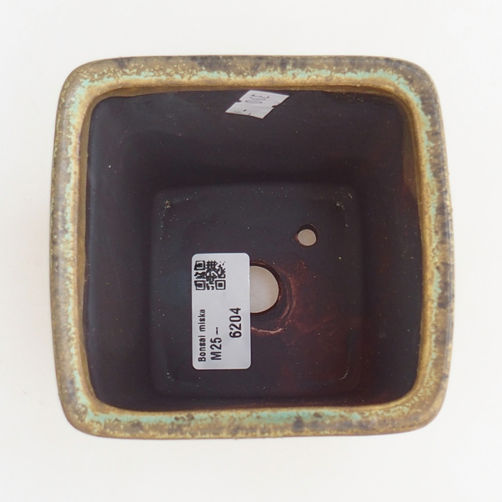 Ceramiczna miska do bonsai 10 x 10 x 12 cm, brązowa