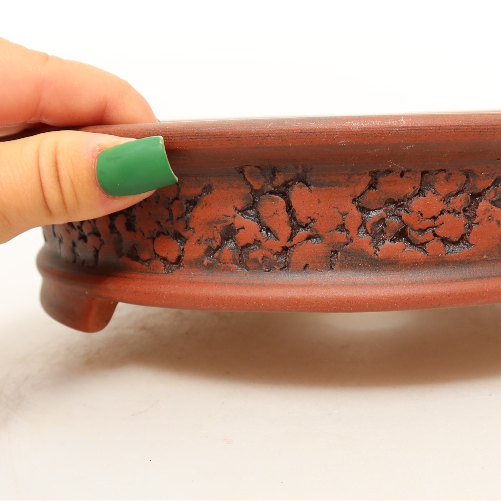 Ceramiczna skorupa  22,5 x 22,5 x 5,5 cm, kolor ceglasty