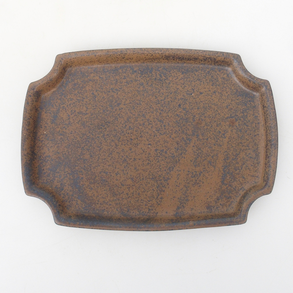Miska do bonsai + podstawka H03 – 16,5 x 12 x 4,5 cm. - brązowa