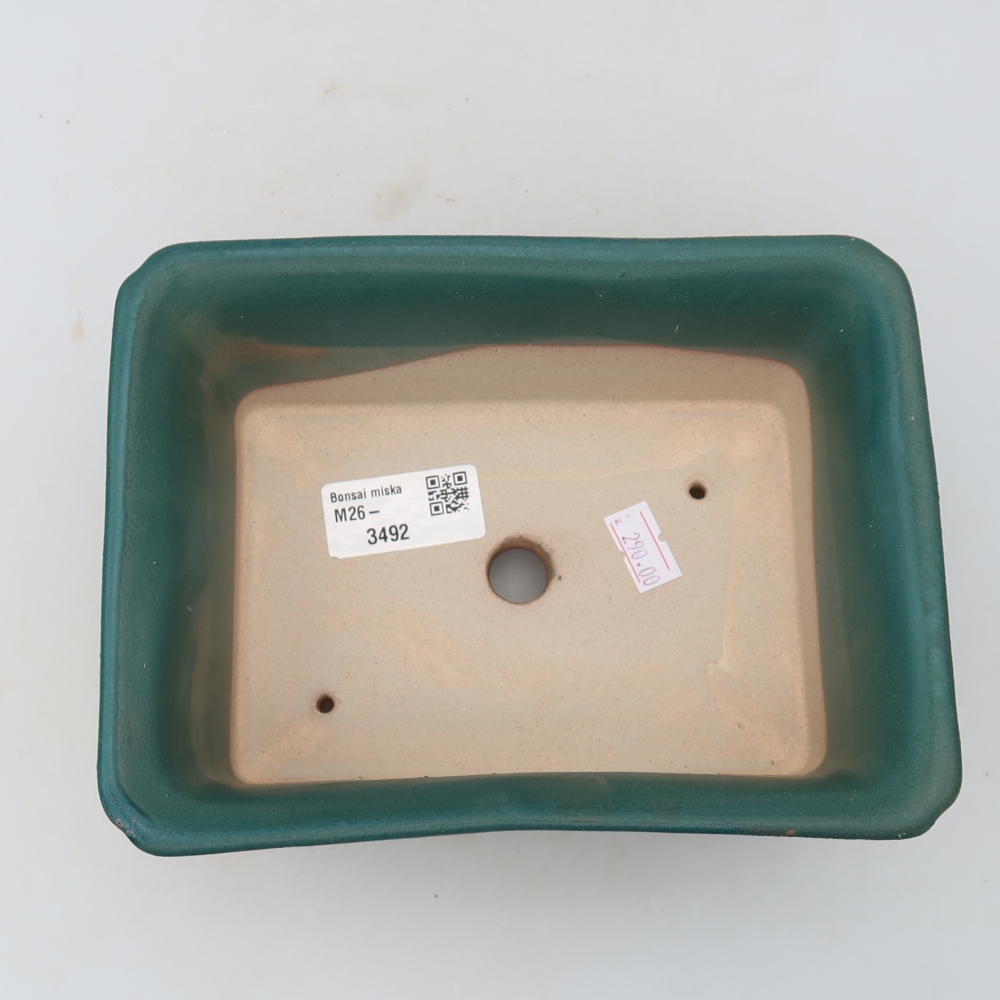 Ceramiczna miska do bonsai 18 x 13,5 x 7,5 cm, kolor niebieski