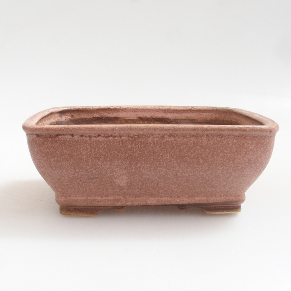 Ceramiczna miska do bonsai 14 x 12 x 5 cm, kolor różowy