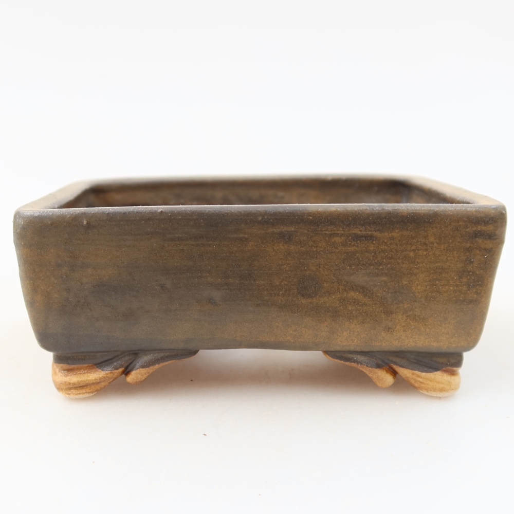 Ceramiczna miska do bonsai 10 x 8 x 4 cm, brązowa