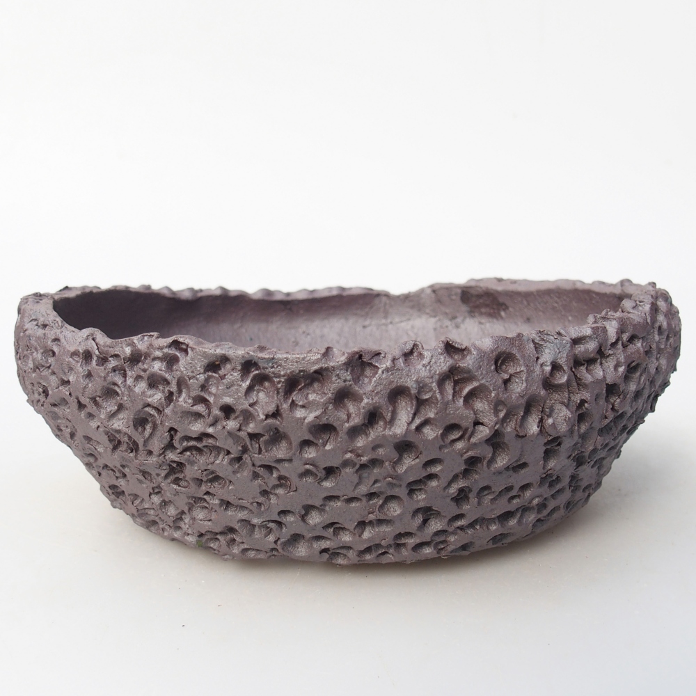 Ceramiczna miska do bonsai 17 x 16,5 x 6 cm, kolor metaliczny