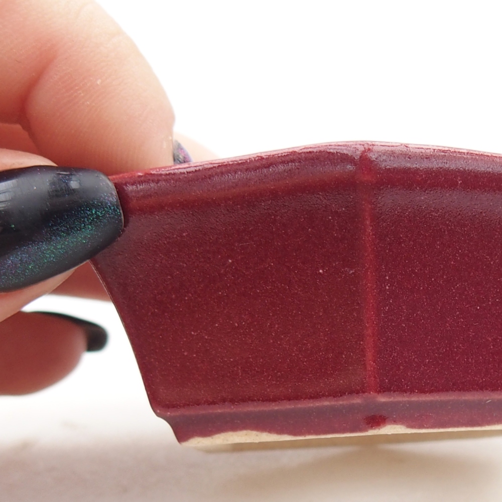 Mini miska do bonsai 6 x 5,5 x 2,5 cm, bordowa