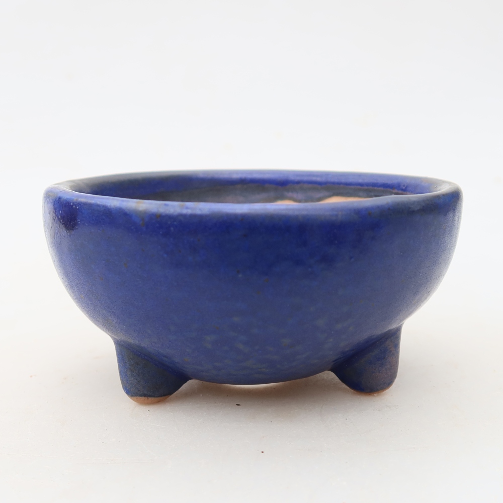 Ceramiczna miska do bonsai 10 x 10 x 5 cm, kolor niebieski