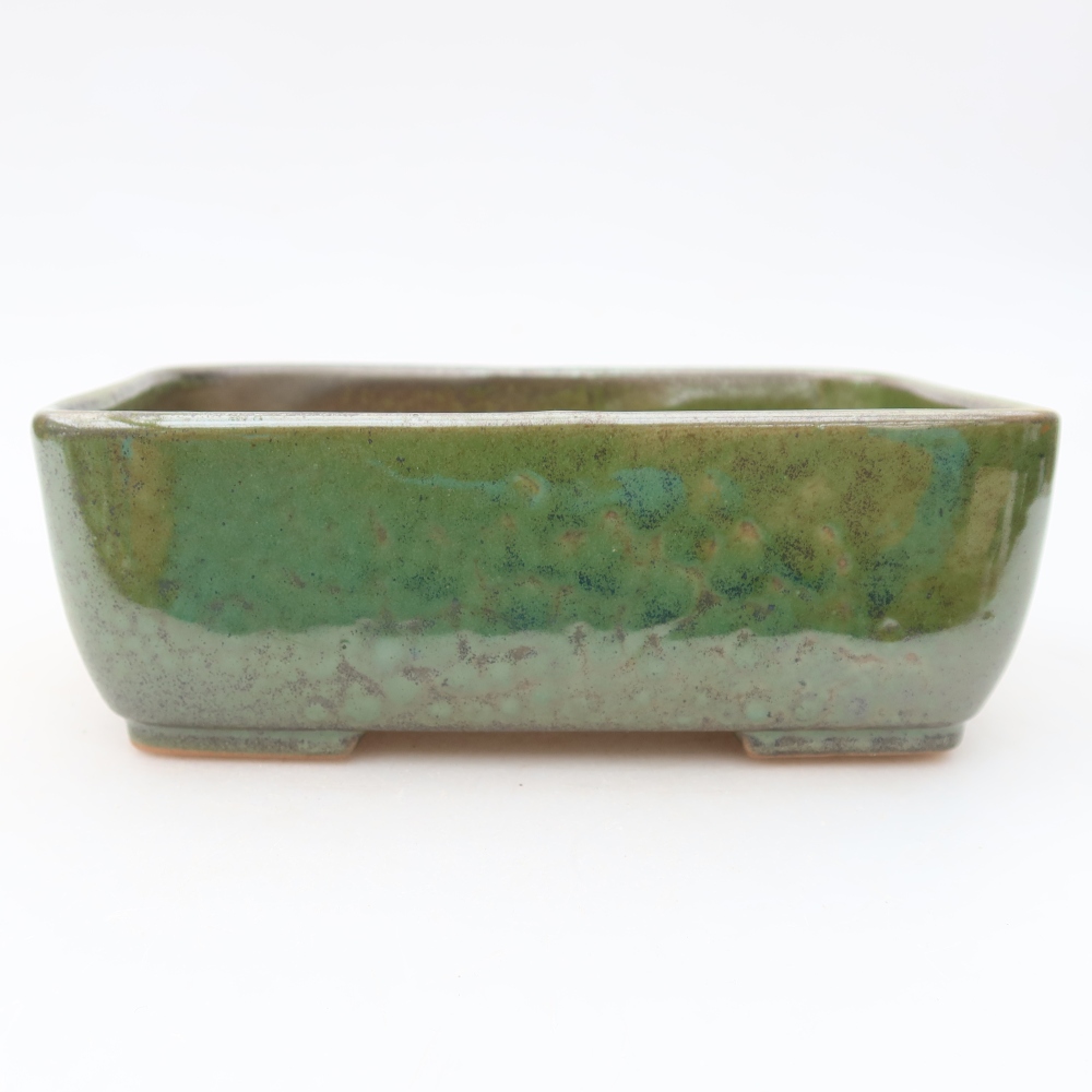 Ceramiczna miska do bonsai 16 x 10,5 x 5,5 cm, kolor zielony