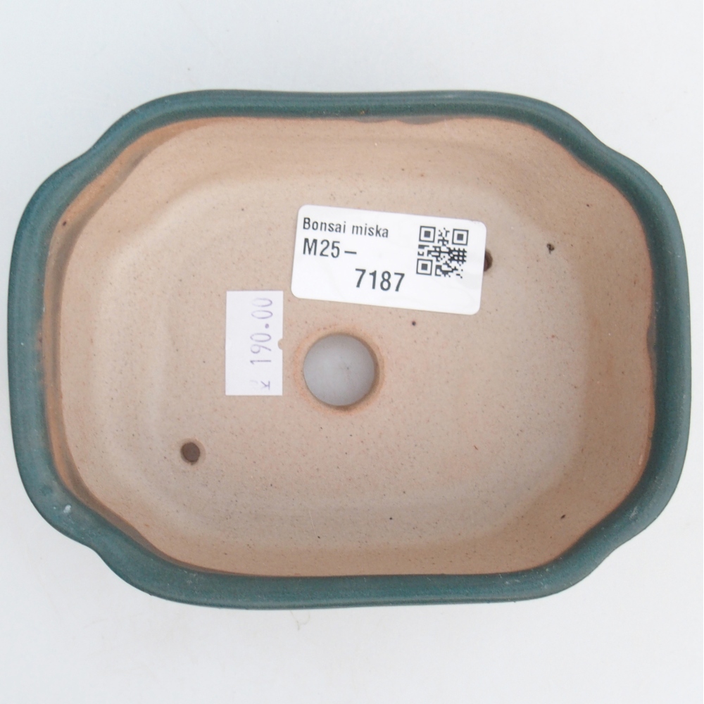 Ceramiczna miska do bonsai 12,5 x 9,5 x 4,5 cm, kolor niebieski
