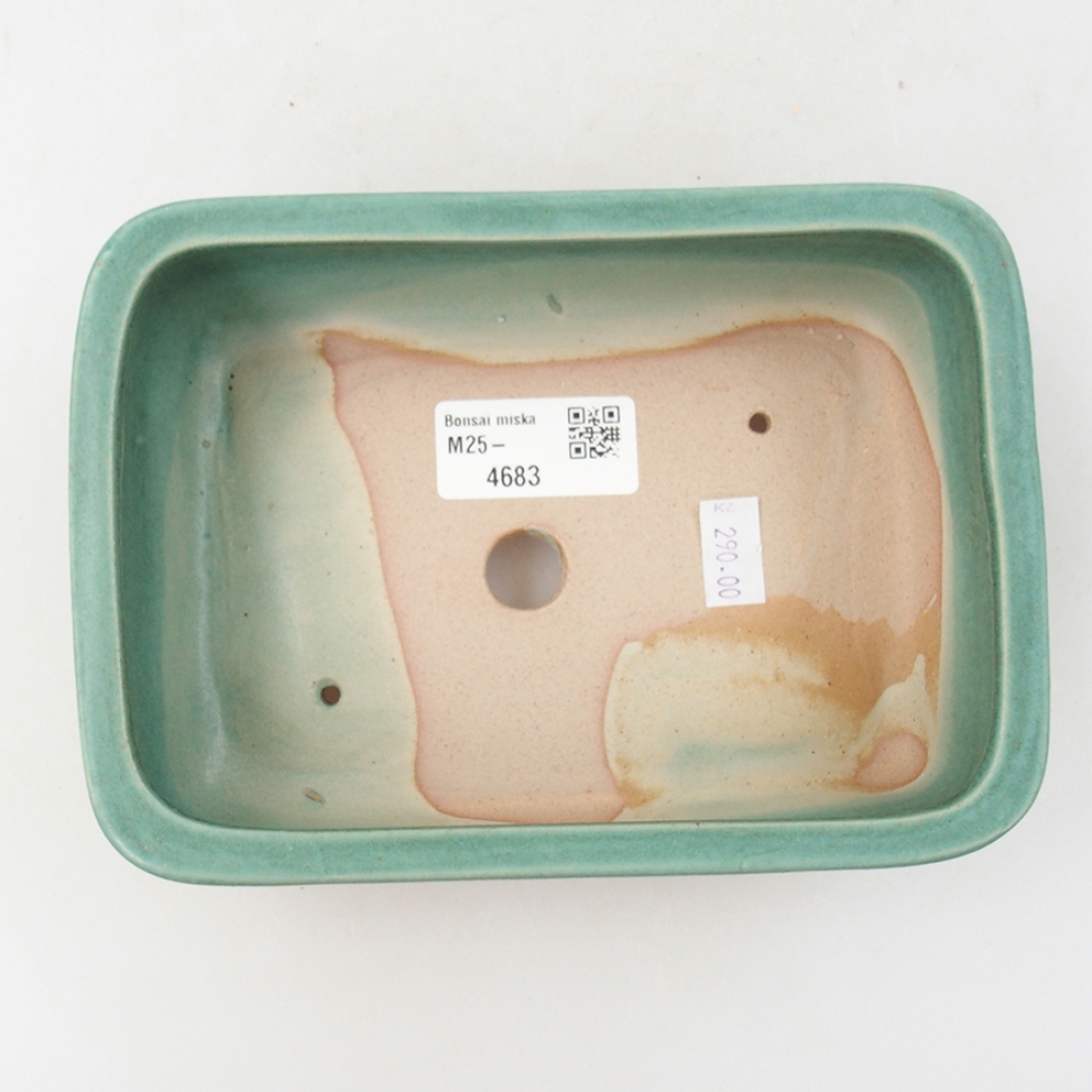 Ceramiczna miska bonsai 17 x 12 x 5,5 cm, kolor zielony