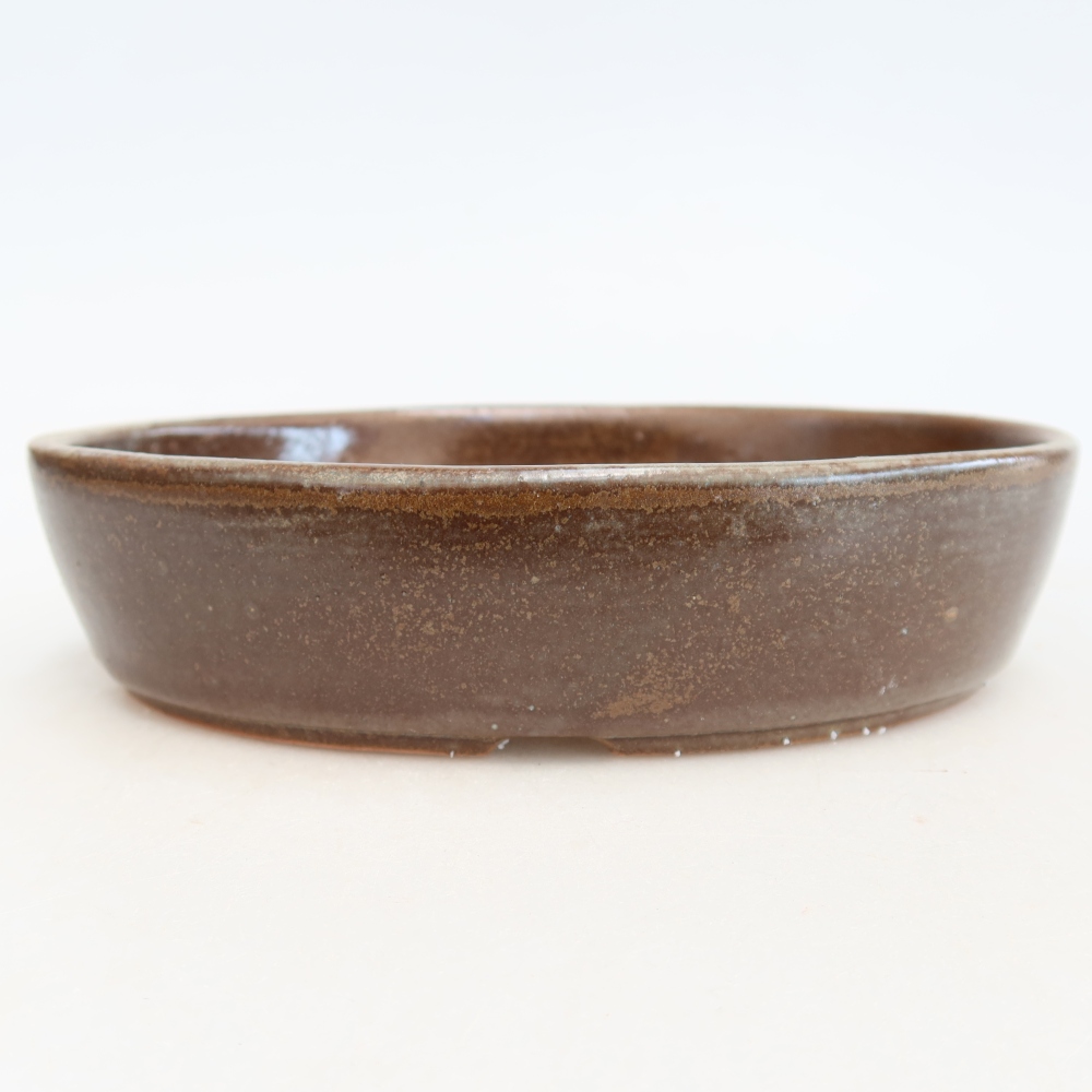 Ceramiczna miska do bonsai 18,5 x 13,5 x 4,5 cm, brązowa