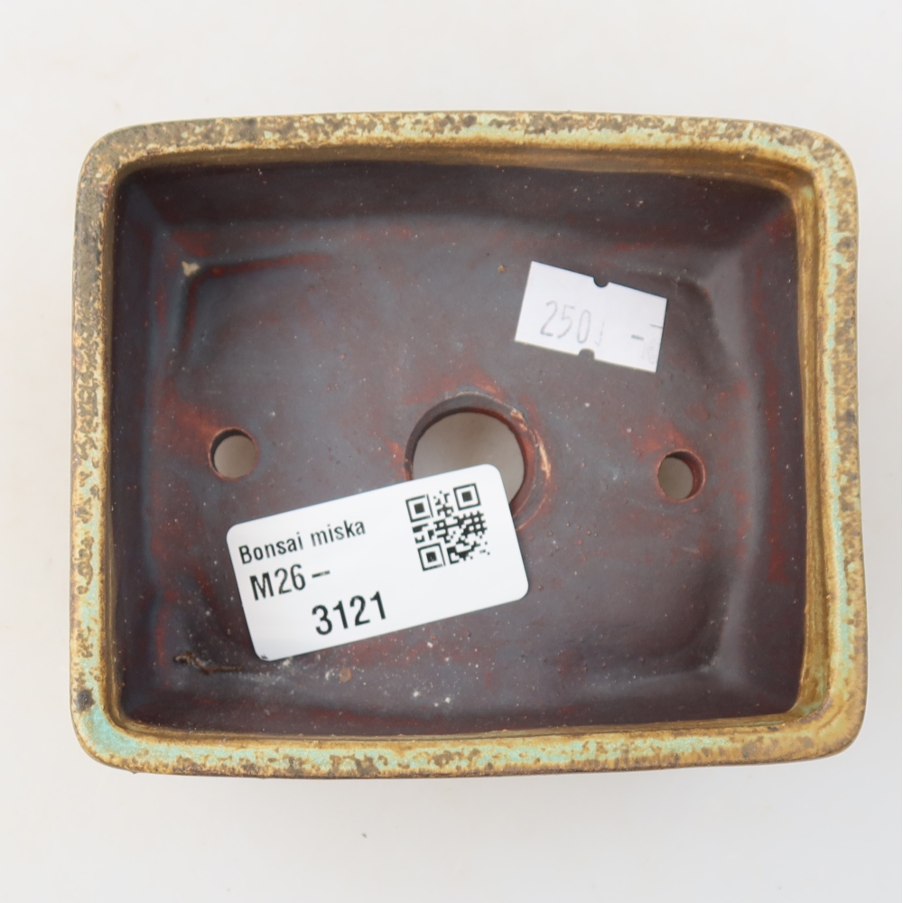 Ceramiczna miska do bonsai 10 x 8 x 4 cm, zielona