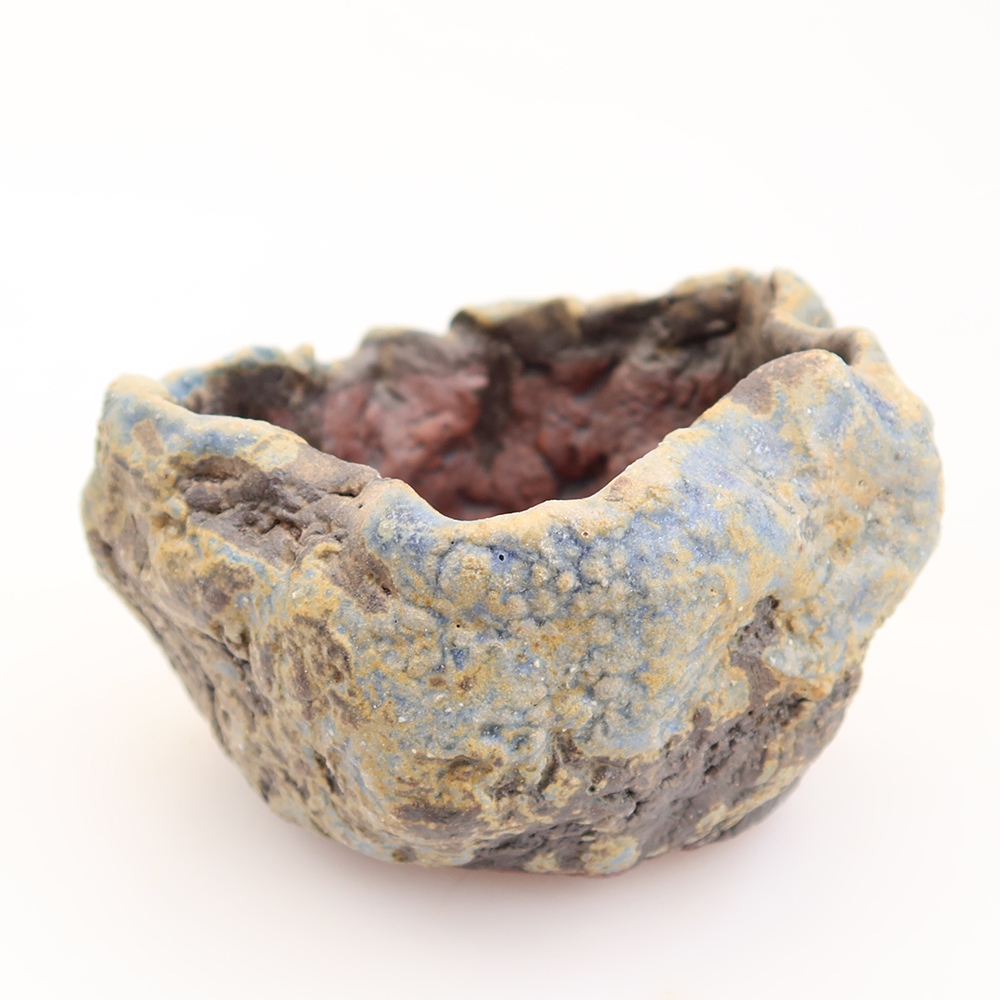 Ceramiczna skorupka  7,5 x 7 x 5,5 cm, kolor niebieski