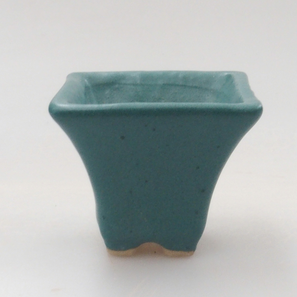 Ceramiczna miska bonsai 4 x 4 x 3,5 cm, kolor niebieski