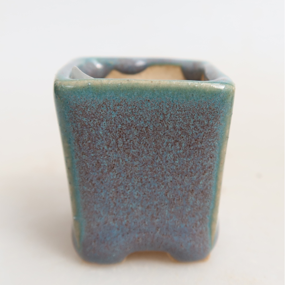Ceramiczna miseczka do bonsai 3 x 3 x 3,5 cm, kolor szary