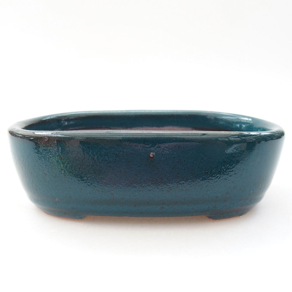 Ceramiczna miska bonsai 13 x 9 x 4 cm, kolor zielony