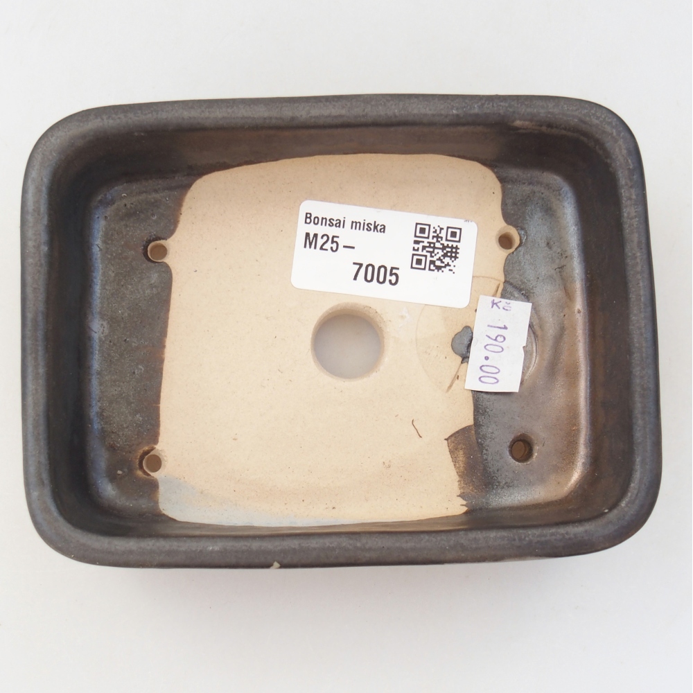 Ceramiczna miska do bonsai 13 x 9,5 x 3,5 cm, szara