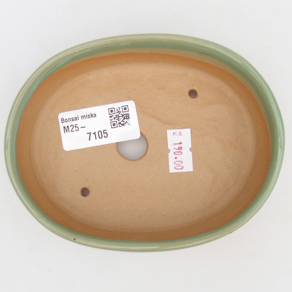 Ceramiczna miska do bonsai 12,5 x 10 x 3,5 cm, zielona