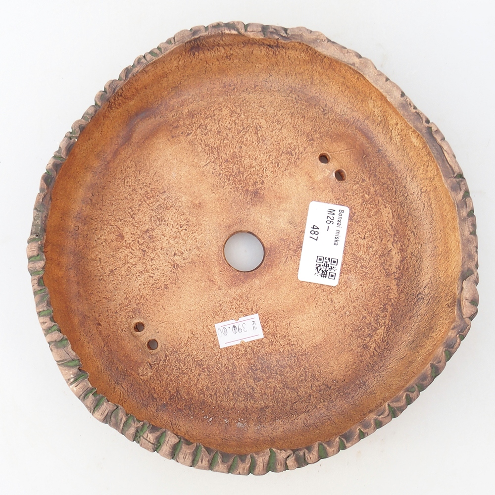 Ceramiczna miska do bonsai 20 x 20 x 5 cm, zielona