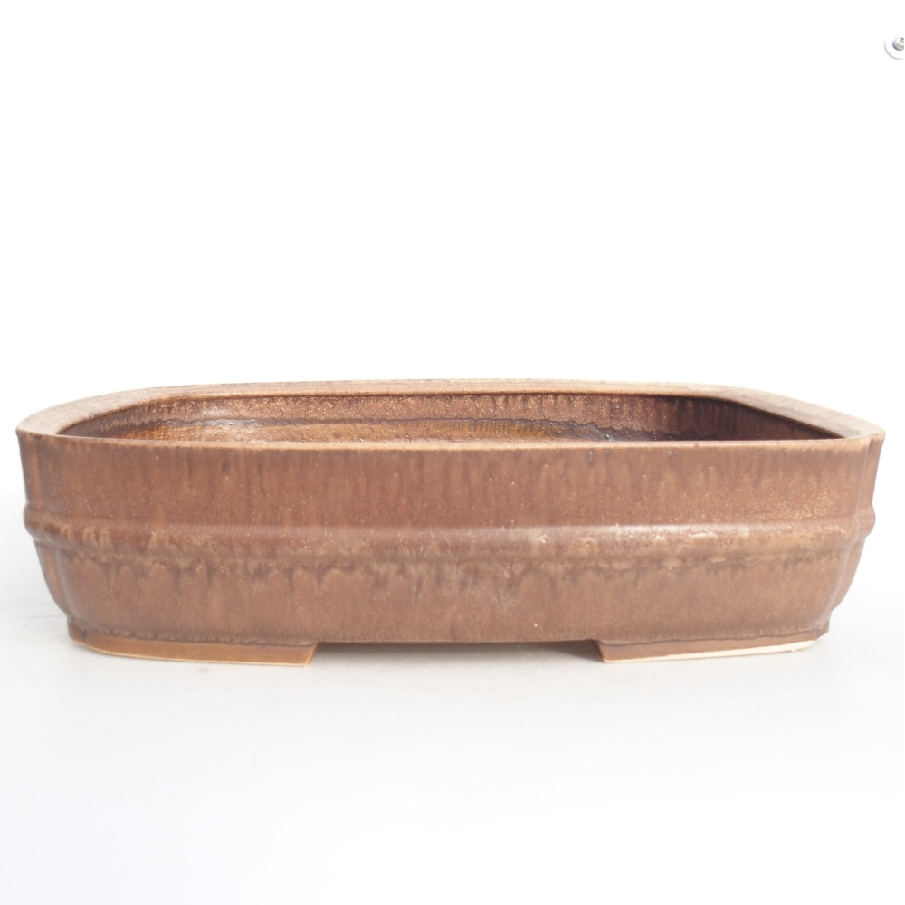 Ceramiczna miska na bonsai 29,5 x 24 x 7 cm, różowa