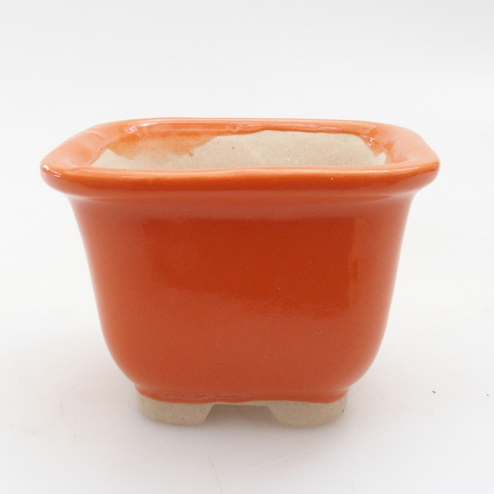 Mini miska bonsai 6 x 6 x 4,5 cm, kolor pomarańczowy