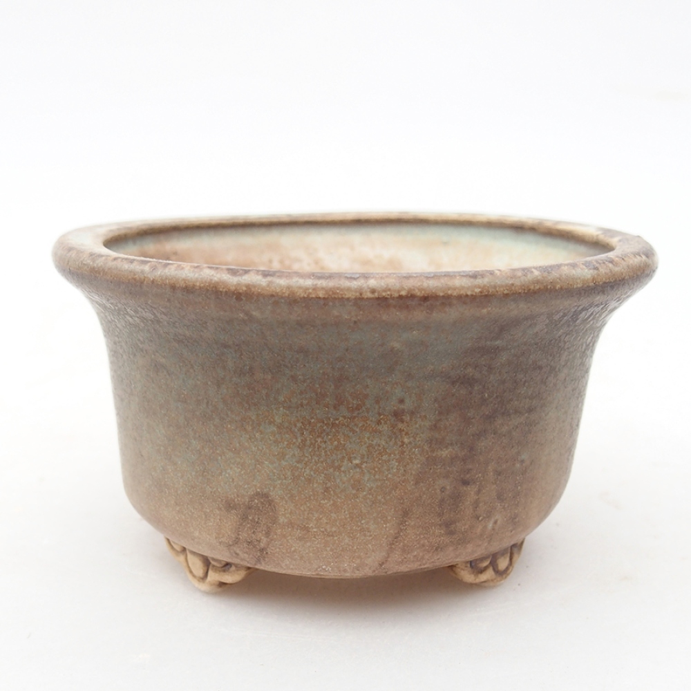 Ceramiczna miska do bonsai 9 x 9 x 3,5 cm, kolor zielony