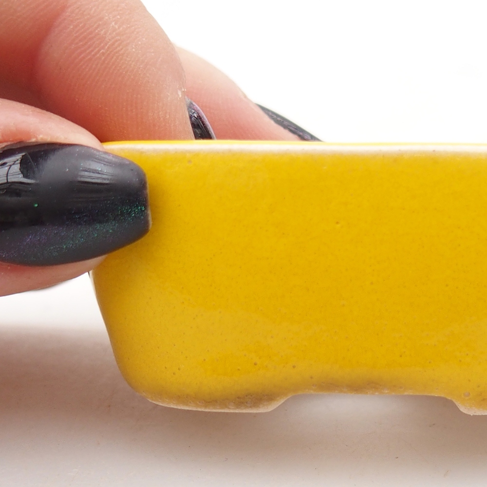 Mini miska do bonsai 6 x 5 x 2,5 cm, żółta