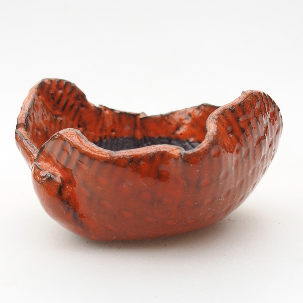Ceramiczna skorupa 8,5 x 8,5 x 5 cm, kolor pomarańczowy