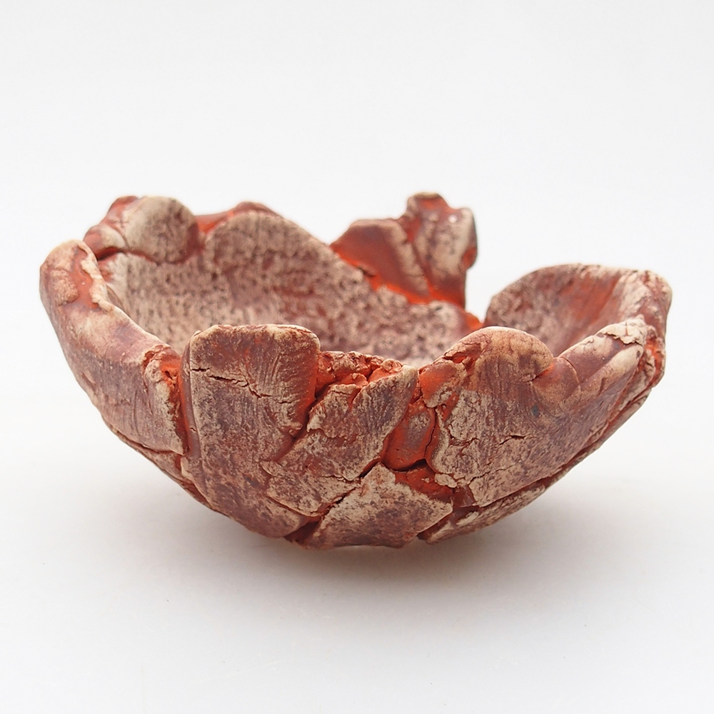 Ceramiczna skorupa 9 x 9 x 5 cm, kolor pomarańczowy