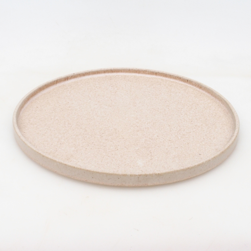 Bonsai bowl round D7-M - 24,5 x 24,5 x 1 cm - beżowy
