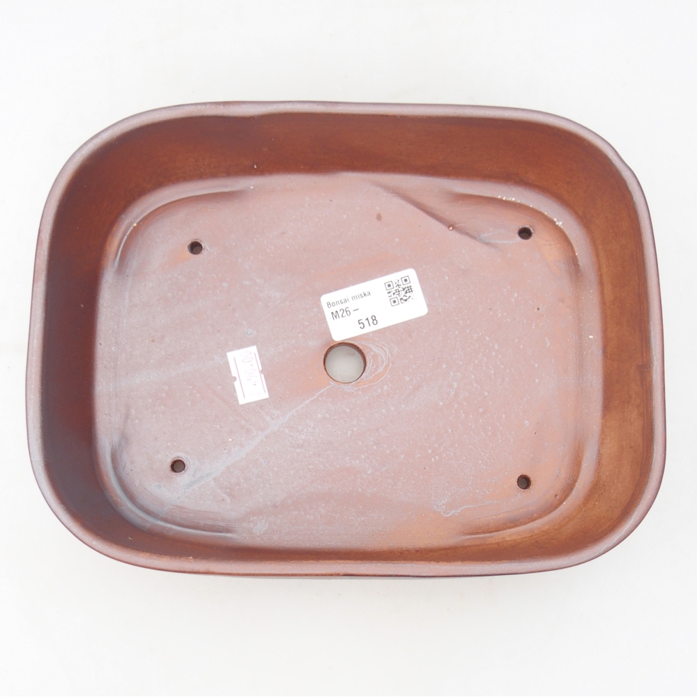 Ceramiczna miska do bonsai 22,5 x 17 x 6 cm, kolor metaliczny