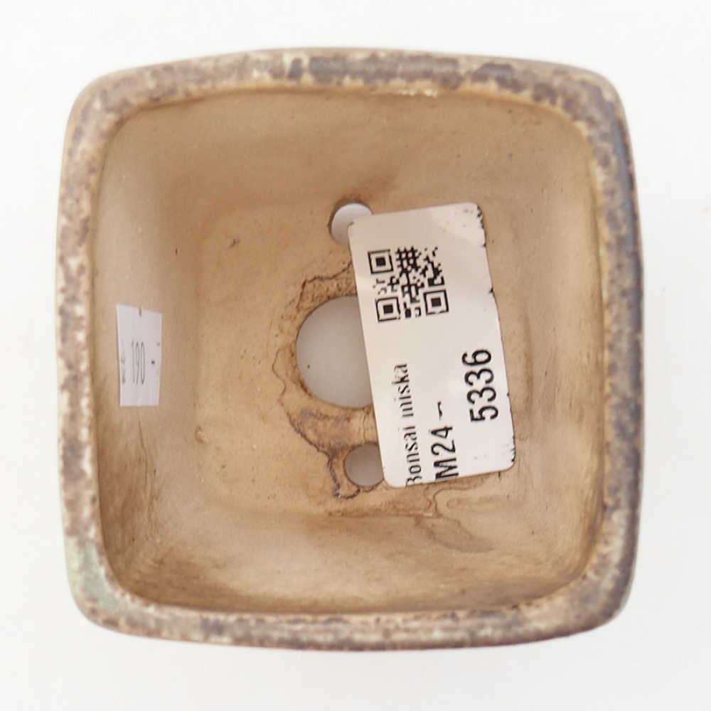 Ceramiczna miska bonsai 6,5 x 6,5 x 7 cm, kolor zielony