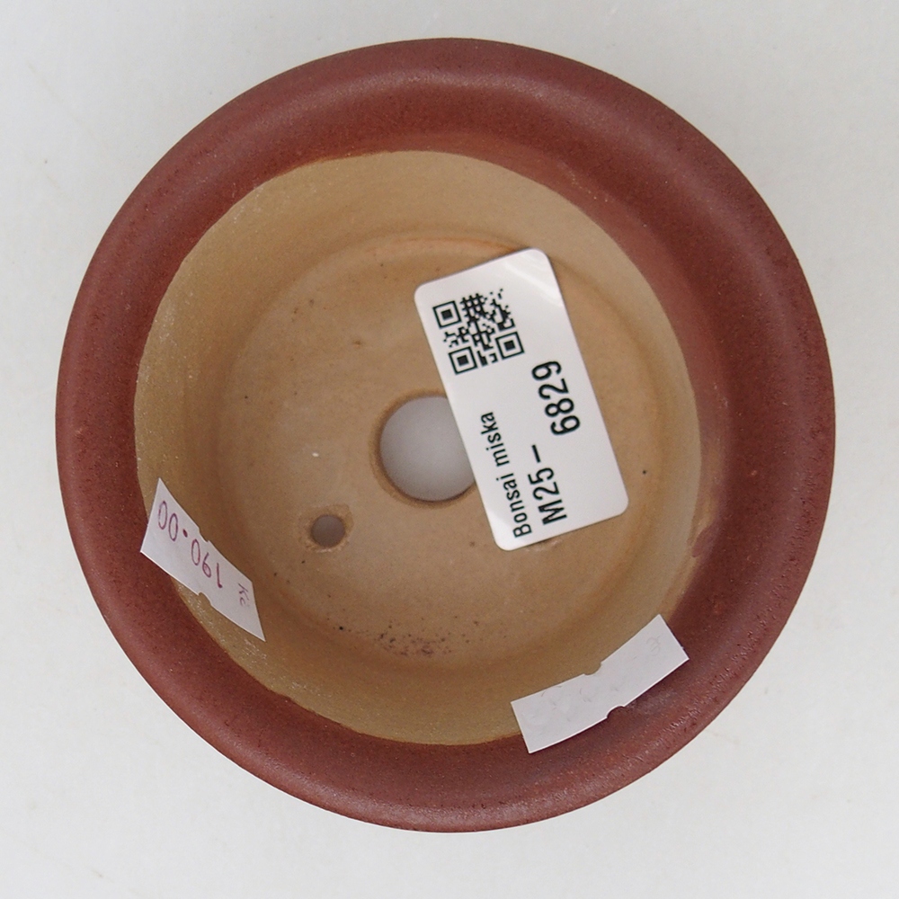 Ceramiczna miska na bonsai 9 x 9 x 5 cm, bordowa
