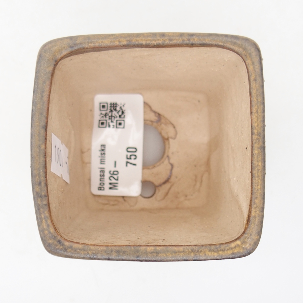 Ceramiczna miska do bonsai 6,5 x 6,5 x 7 cm, brązowa