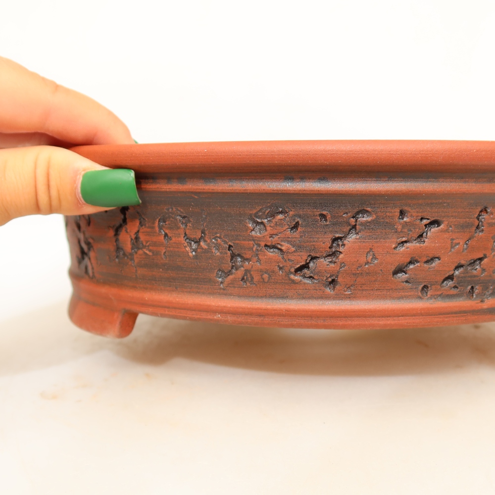 Ceramiczna miska  23 x 23 x 6,5 cm, kolor ceglasty