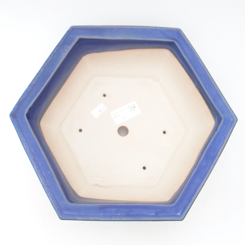 Ceramiczna miska bonsai 28 x 24,5 x 9 cm, kolor niebieski