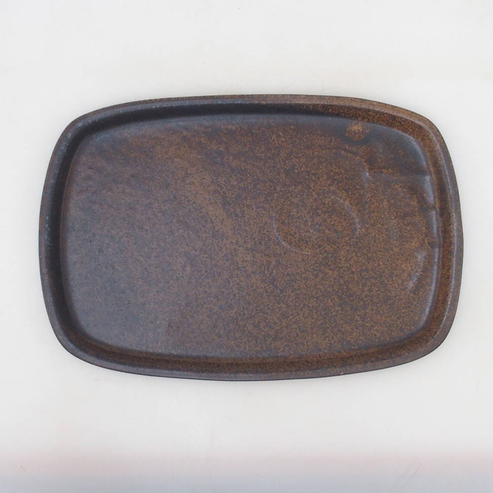 Ceramiczny spodek H10 – 34 x 23,5 x 1,5 cm – brązowy