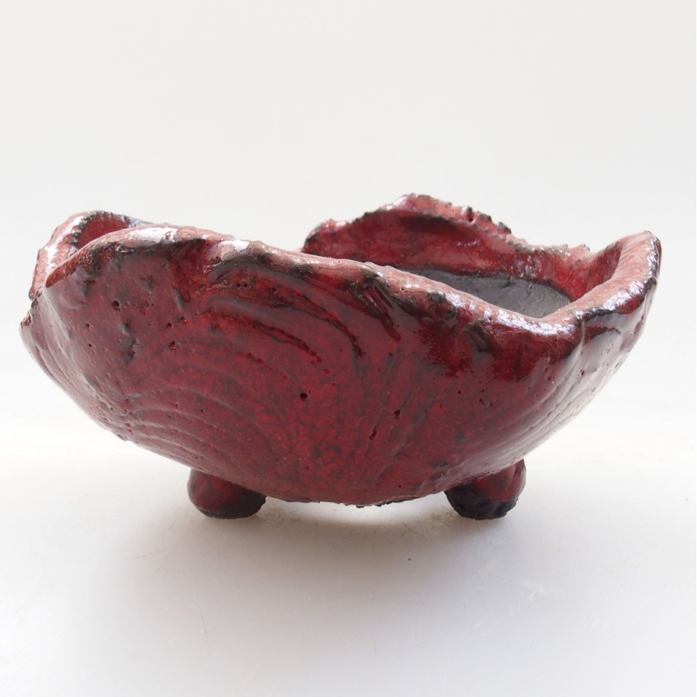 Muszla ceramiczna 9 x 8 x 5 cm, kolor czerwony