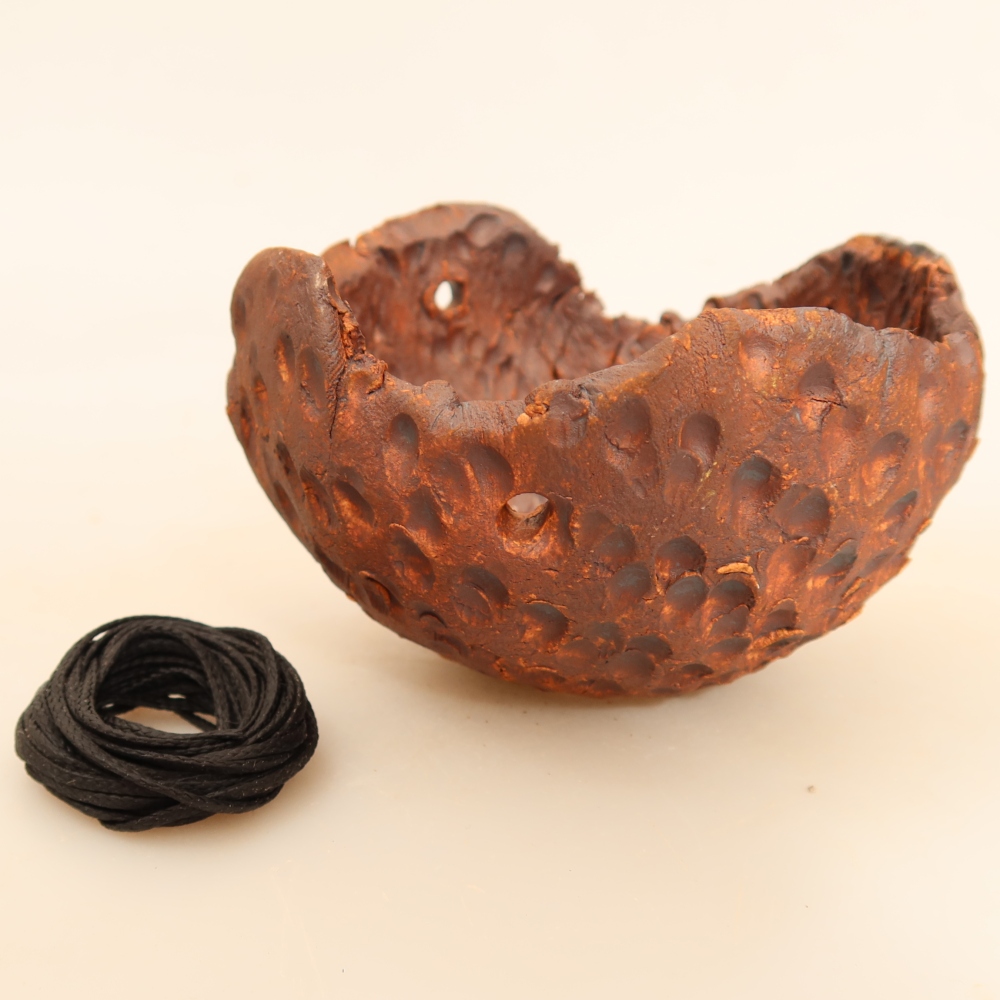 Ceramiczna skorupa do kokedamy 10 x 10 x 6,5 cm, kolor brązowy