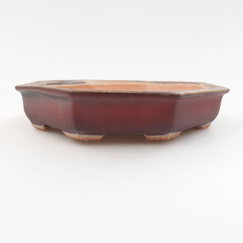 Ceramiczna miska bonsai 11,5 x 11,5 x 2,5 cm, kolor różowy