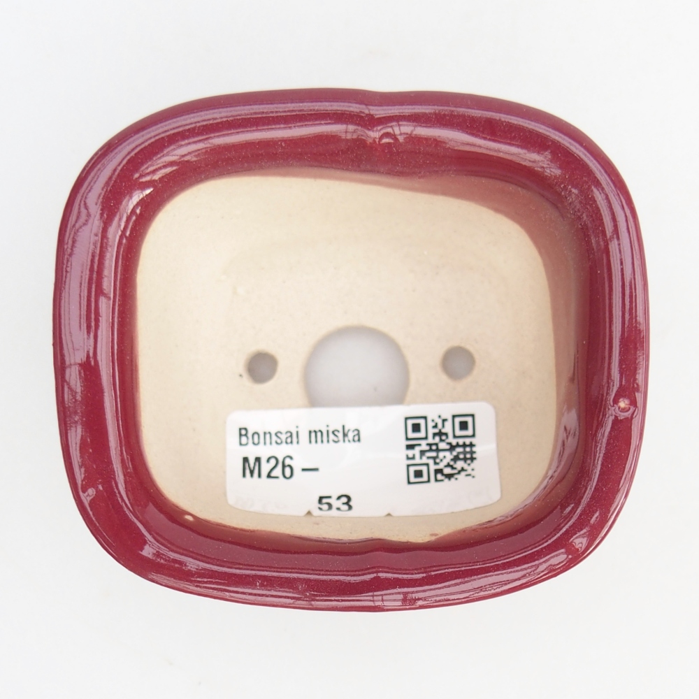 Mini miska do bonsai 7,5 x 6,5 x 3,5 cm, bordowa