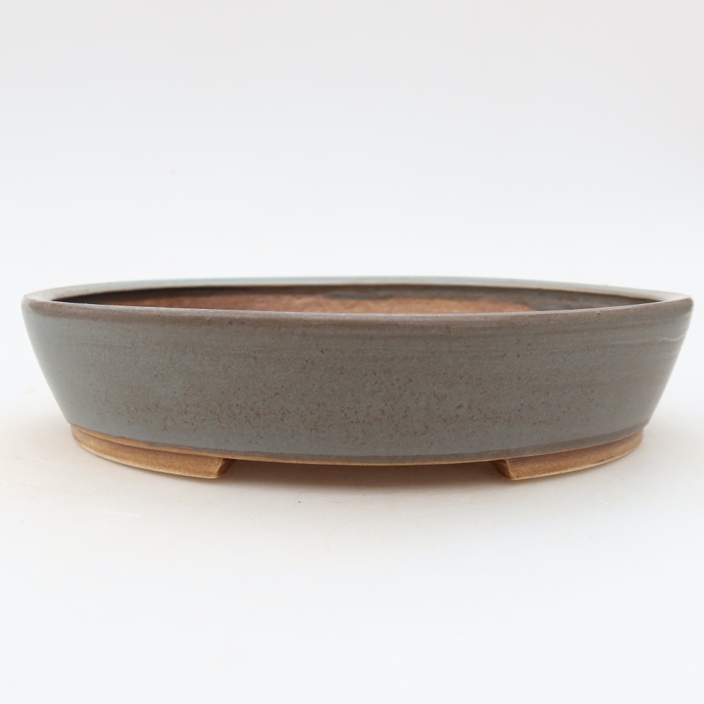 Ceramiczna miska do bonsai 21 x 19 x 4,5 cm, kolor niebieski