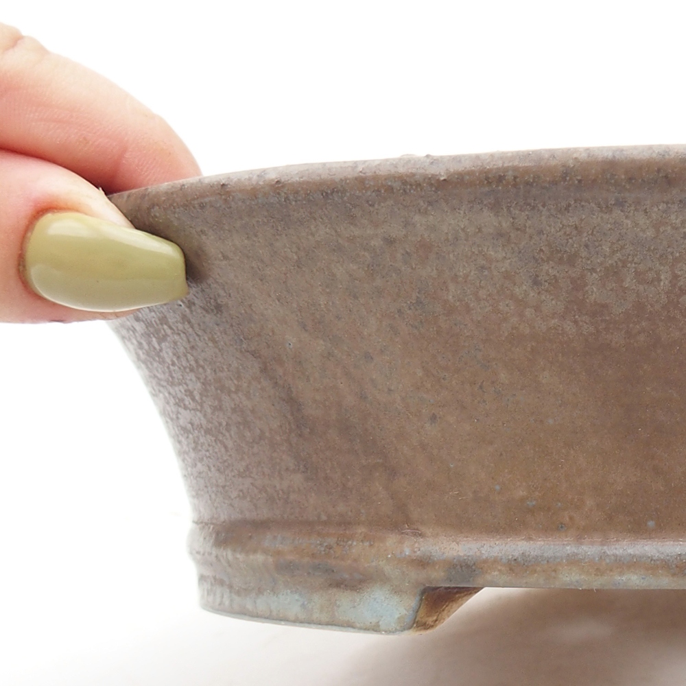 Ceramiczna miska bonsai 18 x 16 x 4,5 cm, kolor brązowy