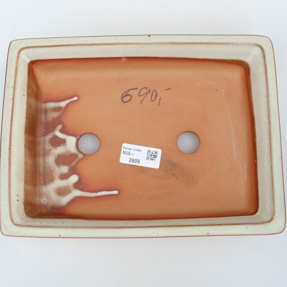Ceramiczna miska  26 x 19,5 x 5,5 cm, kolor beżowy