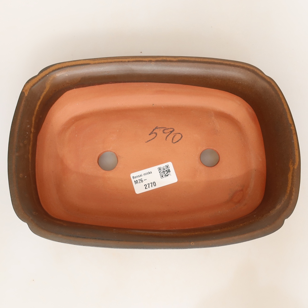 Ceramiczna miska  24 x 17 x 6 cm, kolor brązowy