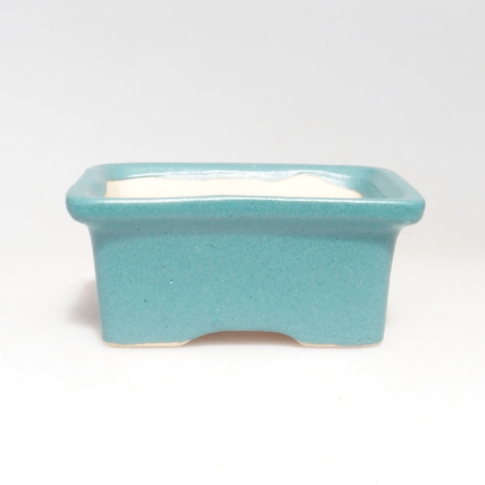 Ceramiczna miska bonsai 6 x 4,5 x 2,5 cm, kolor niebieski